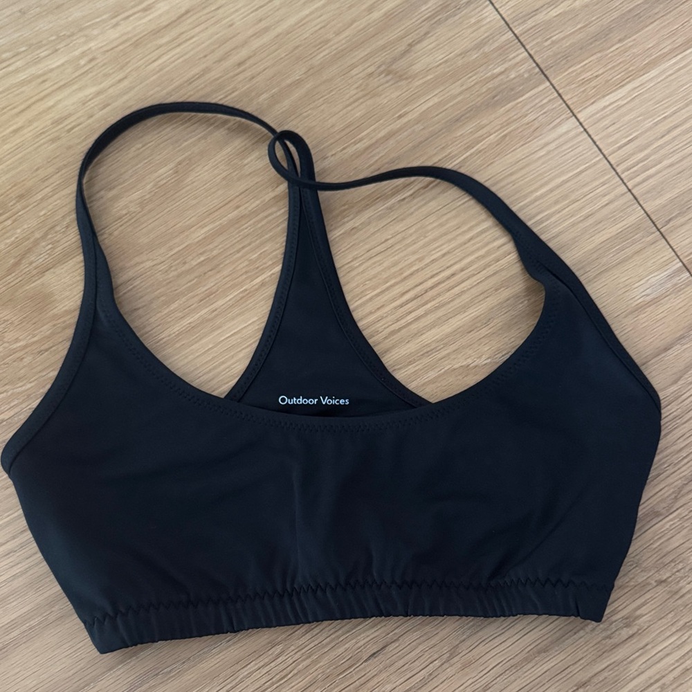 Outdoor Voices Black Sports Bra or Swim Top